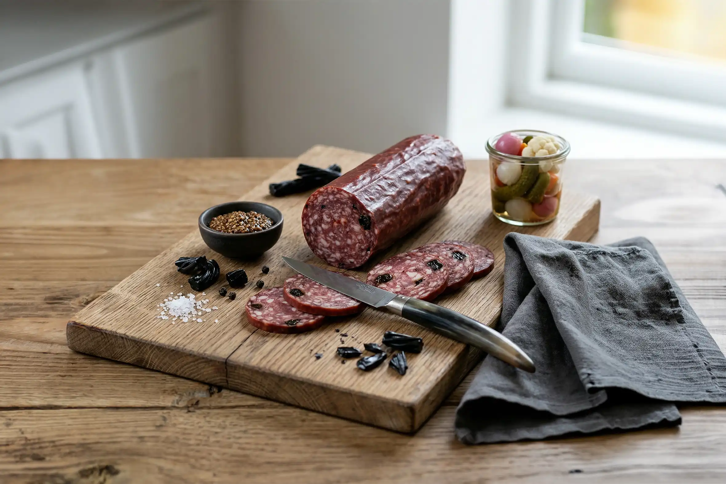 Lakrids spegepølse