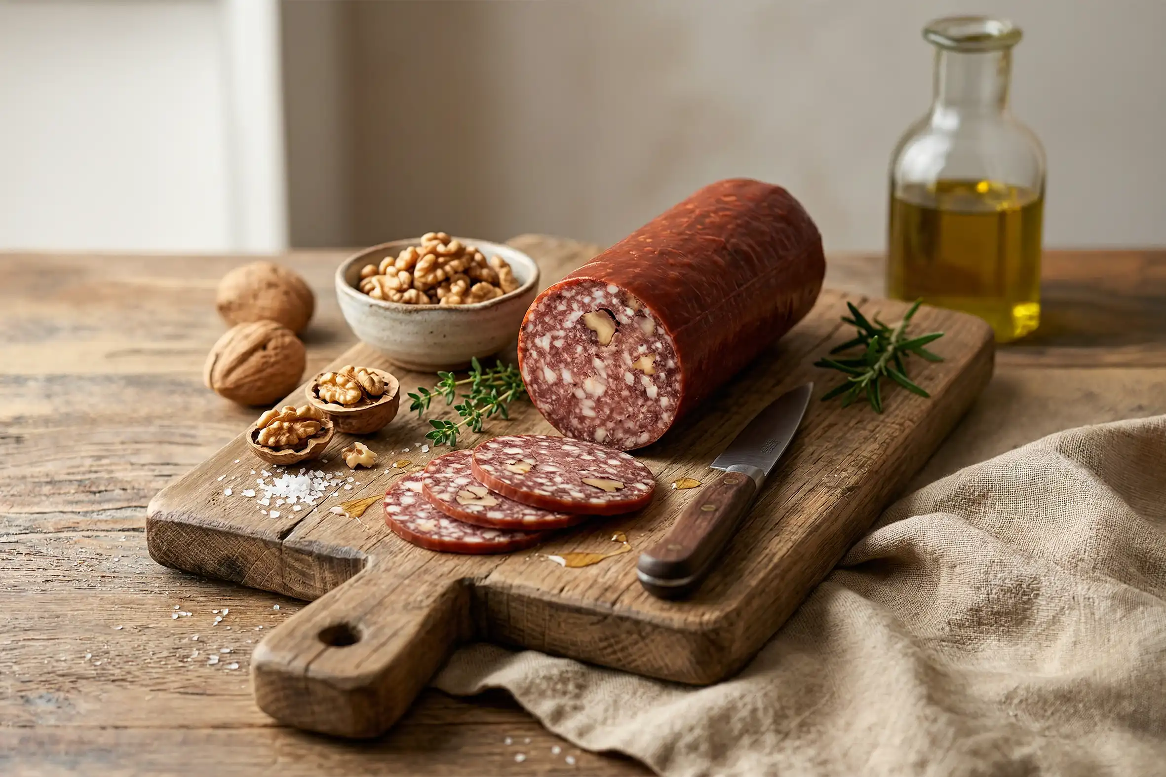 Valnøddespegepølse
